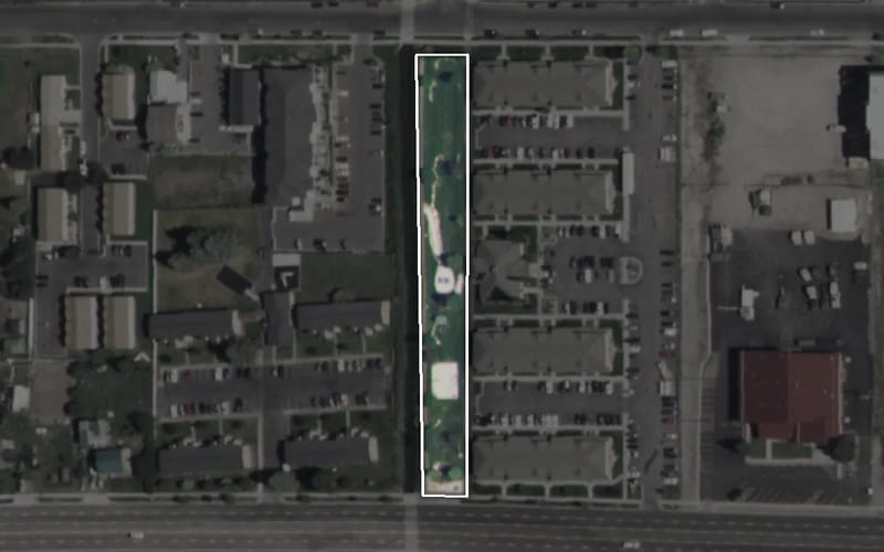 Aerial view of 4th Street Park