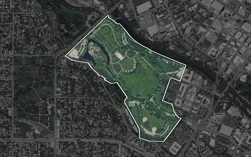 Aerial view of Ann Morrison Memorial Park