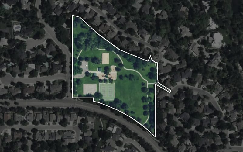 Aerial view of Baggley Park