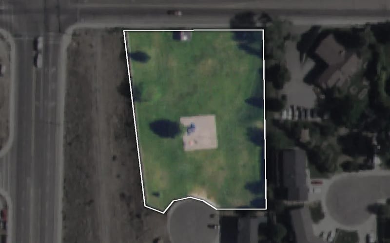 Aerial view of Bistline Park