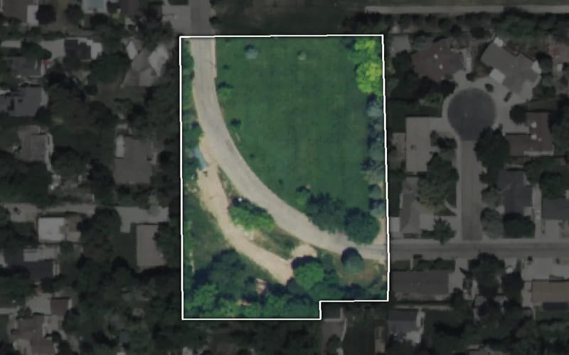 Aerial view of Bowden Park