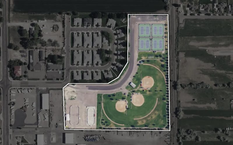 Aerial view of Capell City Park