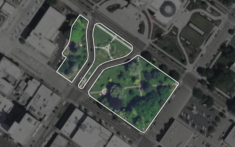 Aerial view of Cecil D. Andrus Park