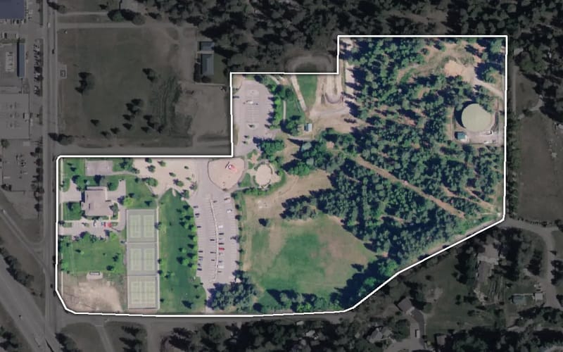 Aerial view of Cherry Hill Park
