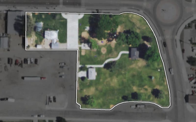 Aerial view of Col. Bernie Fisher Park