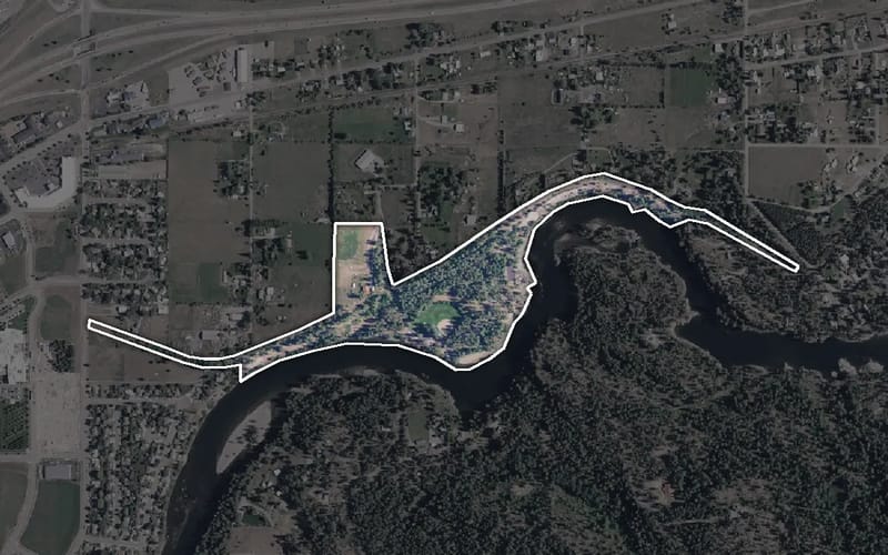 Aerial view of Corbin Park