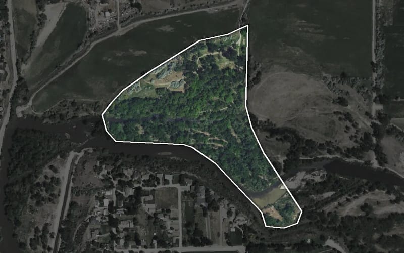 Aerial view of Curtis Park