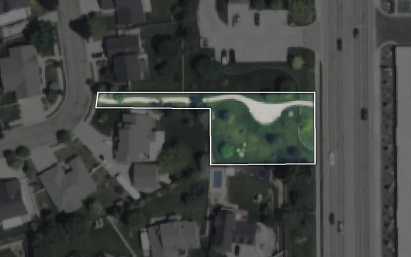 Aerial view of Fire Station #4 Park