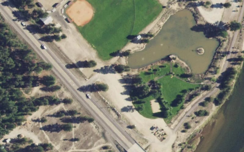 Aerial view of Fischer Pond