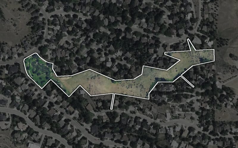 Aerial view of Foothills East Park