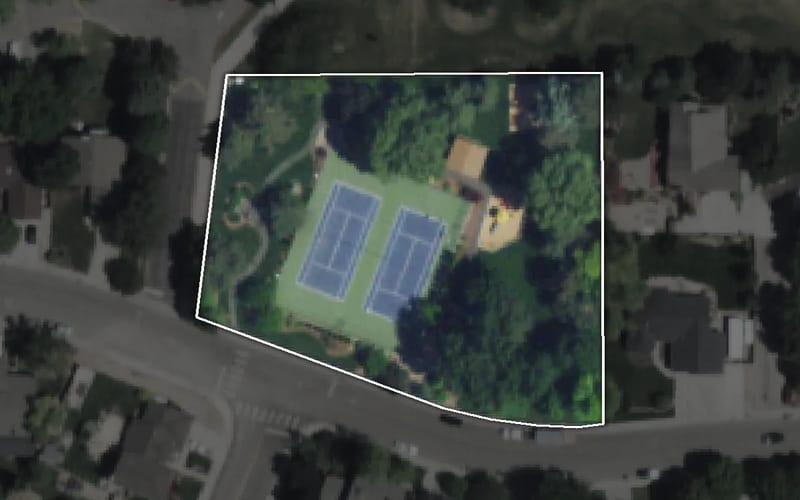 Aerial view of Friendship Park