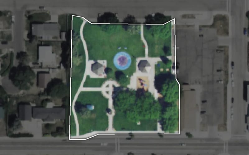 Aerial view of Fruitland Community Park