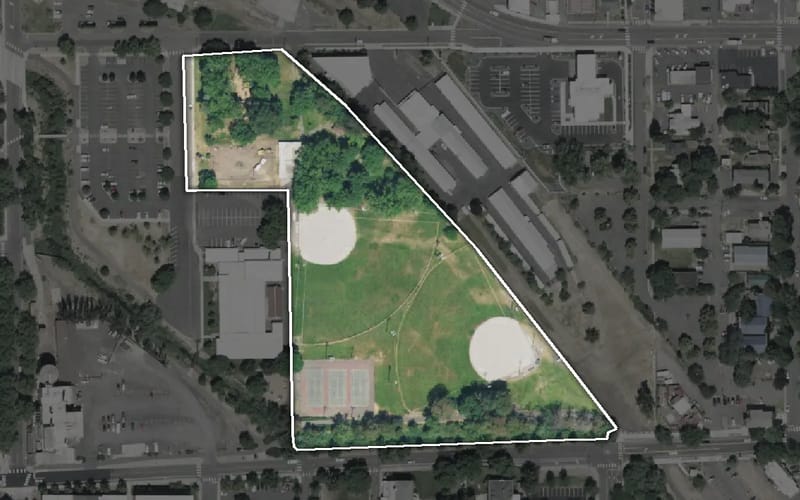 Aerial view of Ghormley Park