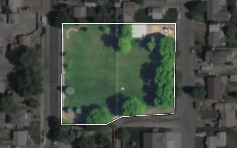 Aerial view of Harrison Park