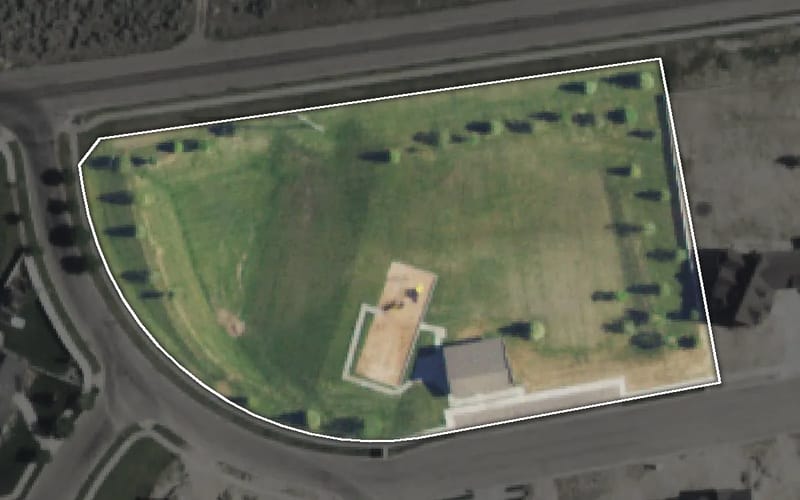 Aerial view of Hawks Landing Park