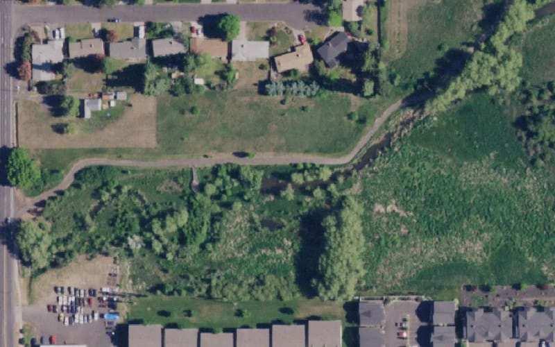 Aerial view of Heron's Hideout Park