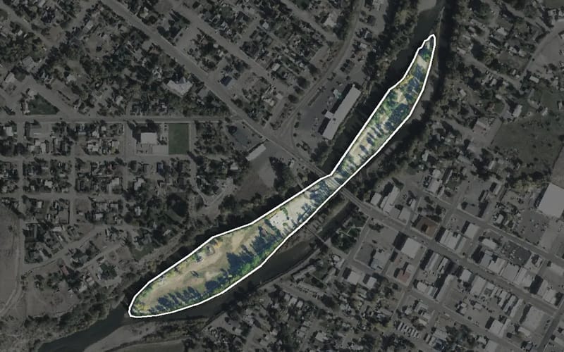 Aerial view of Island Park