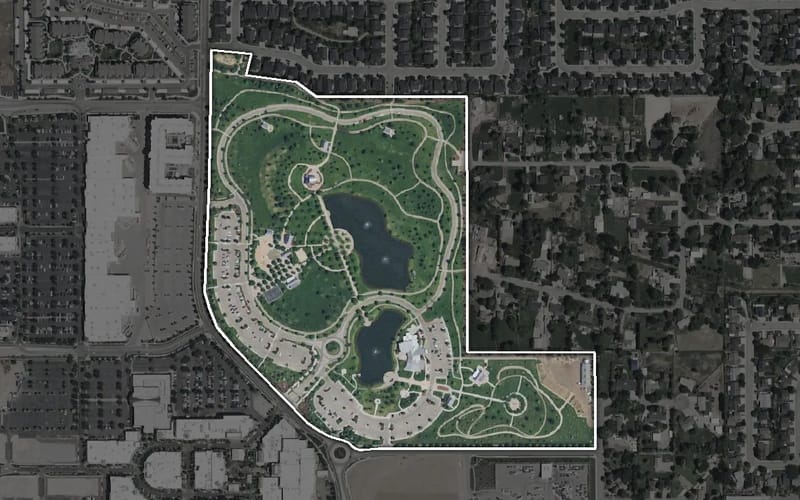 Aerial view of Julius M. Kleiner Park