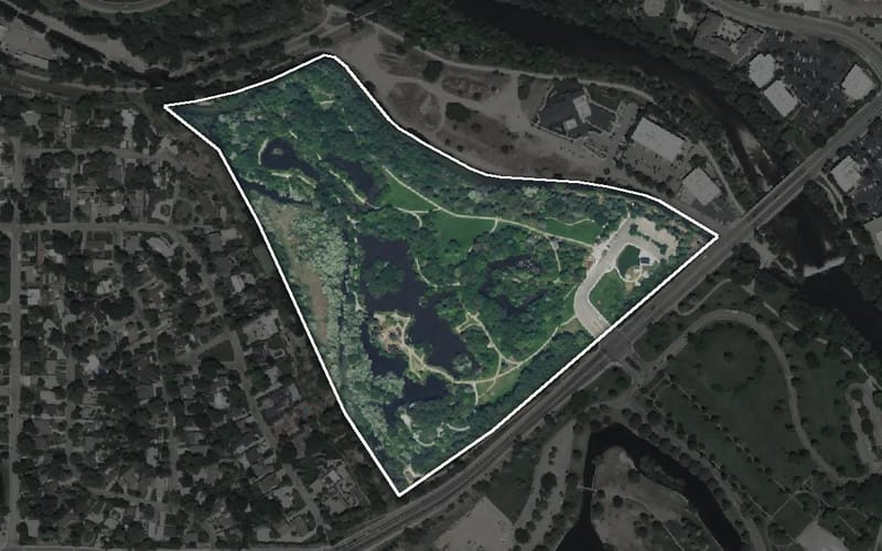 Aerial view of Kathryn Albertson Park
