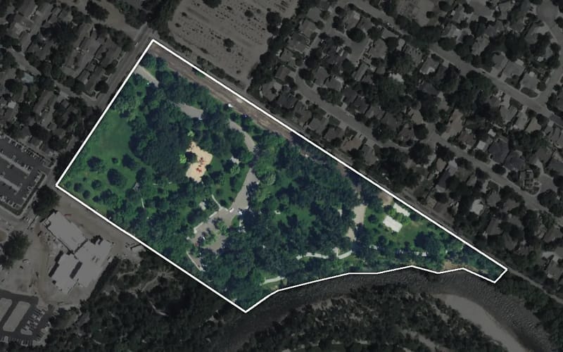 Aerial view of Kristin Armstrong Municipal Park
