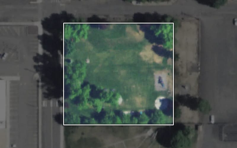 Aerial view of Lapwai City Park