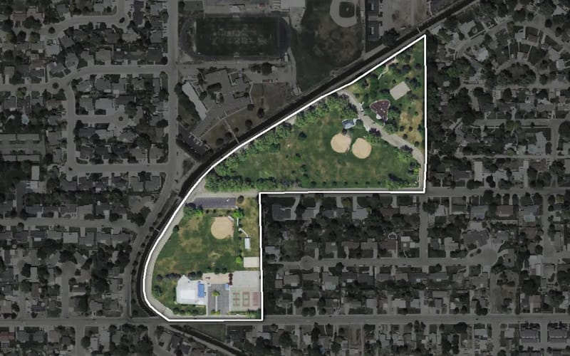 Aerial view of Lions Park