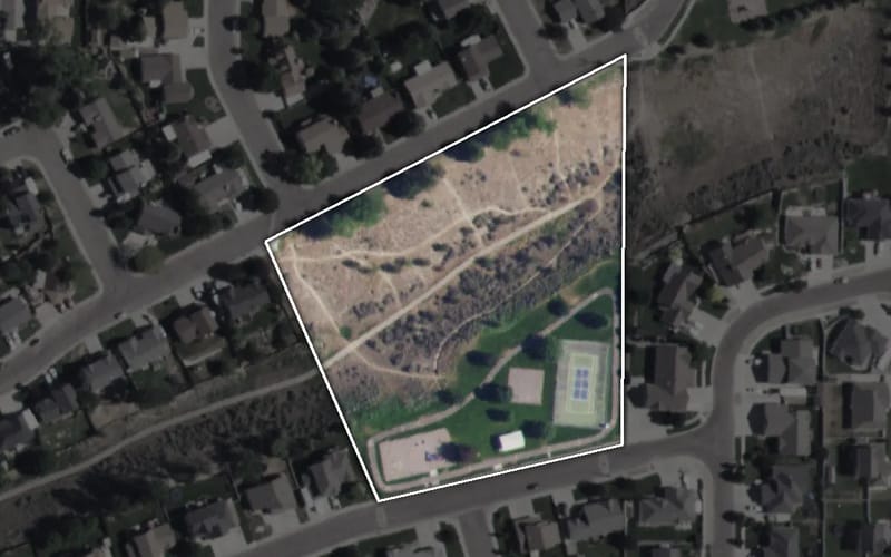Aerial view of Mary's Park