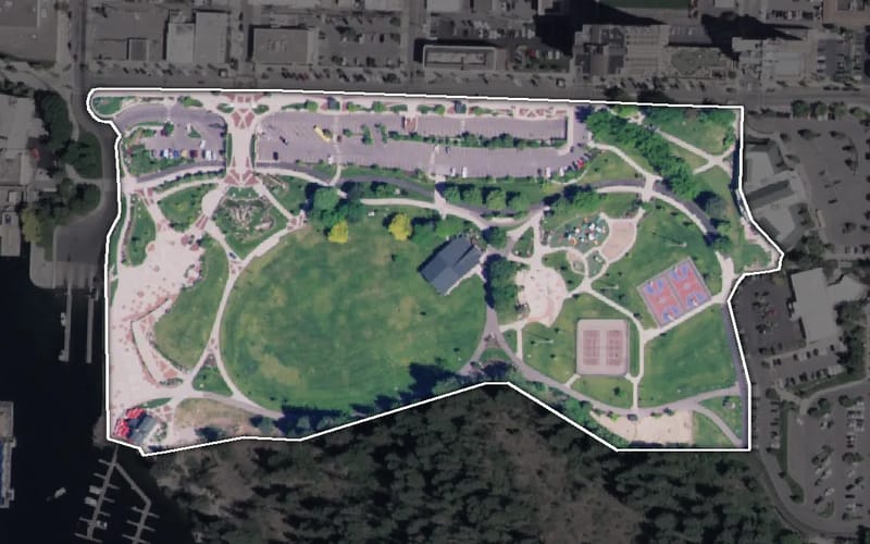 Aerial view of McEuen Park
