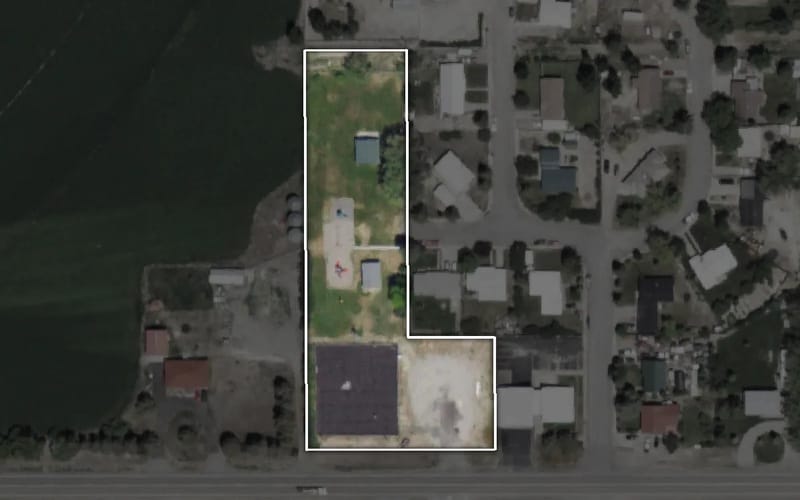 Aerial view of Mudlake City Park