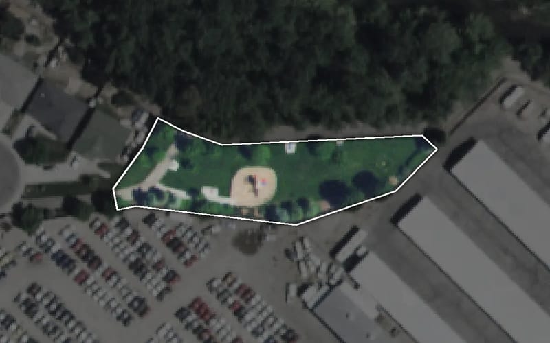 Aerial view of Mystic Cove Park