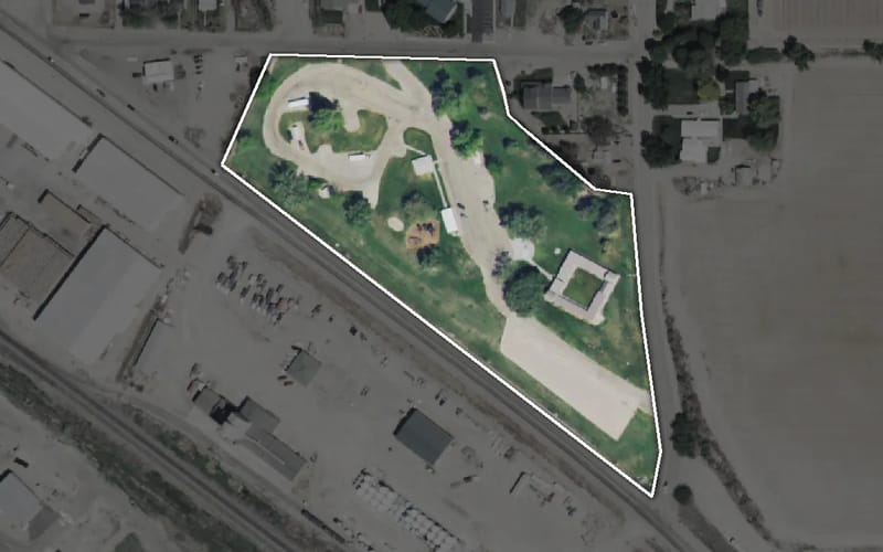 Aerial view of Old Fort Boise Park