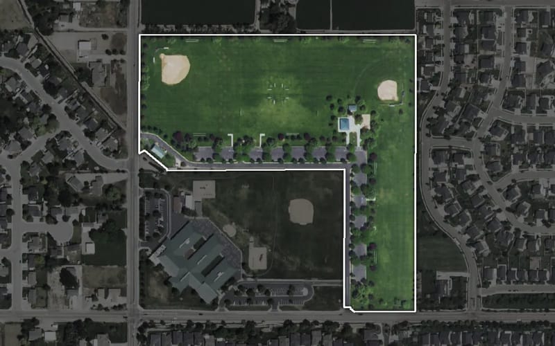Aerial view of Optimist Park