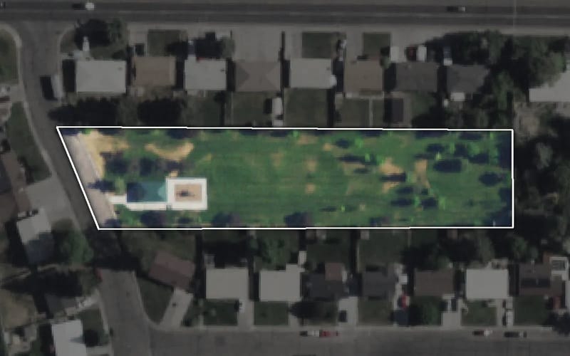 Aerial view of Orland Bailey Park