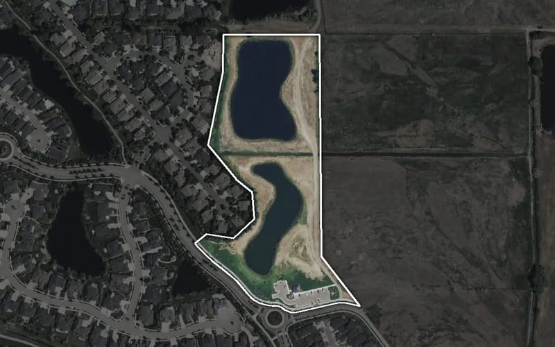 Aerial view of Pamela Baker Park