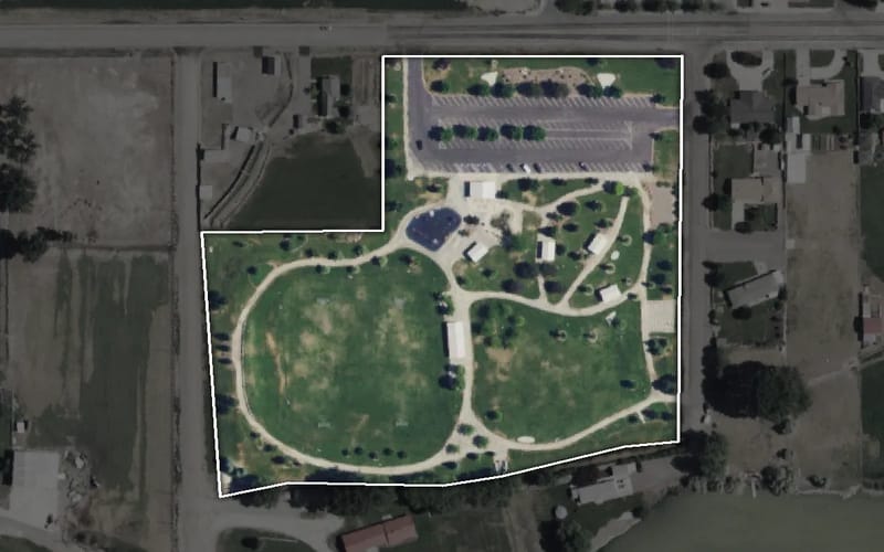 Aerial view of Paul Community Park