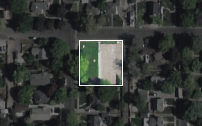 Aerial view of Pierce Park