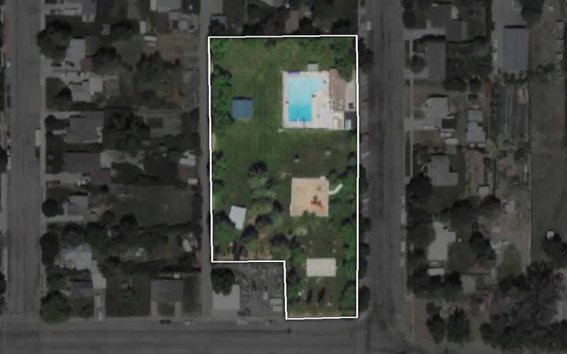 Aerial view of Pillsbury Park