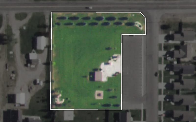 Aerial view of Pioneer Park
