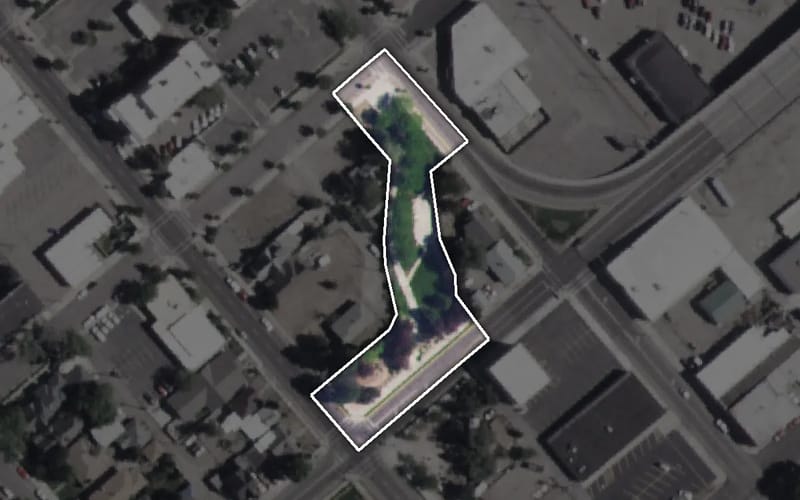 Aerial view of Pioneer Park