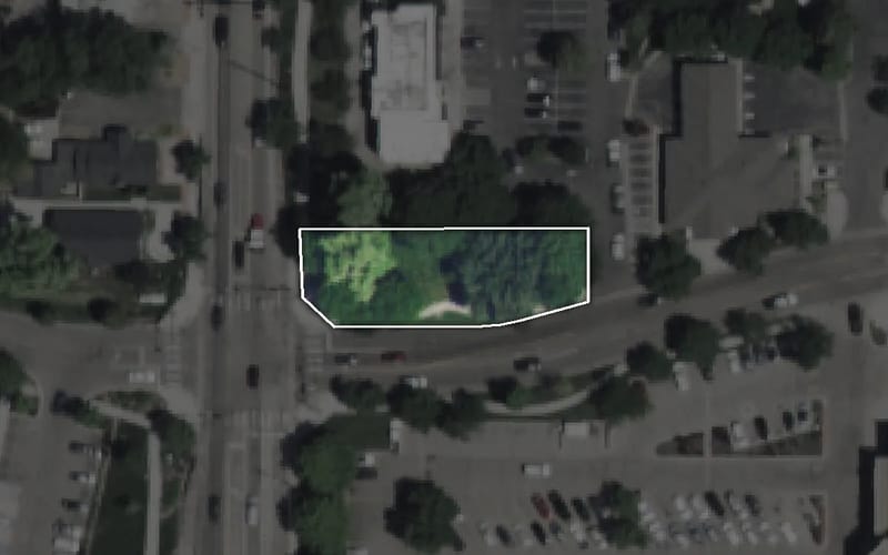 Aerial view of Plaza Park