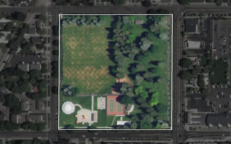 Aerial view of Porter Park