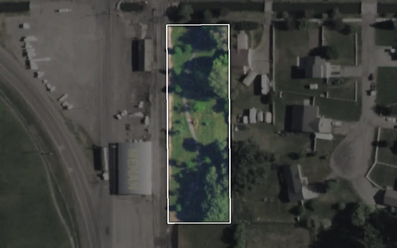 Aerial view of Railroad Park