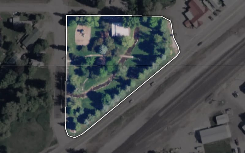 Aerial view of Rathdrum City Park