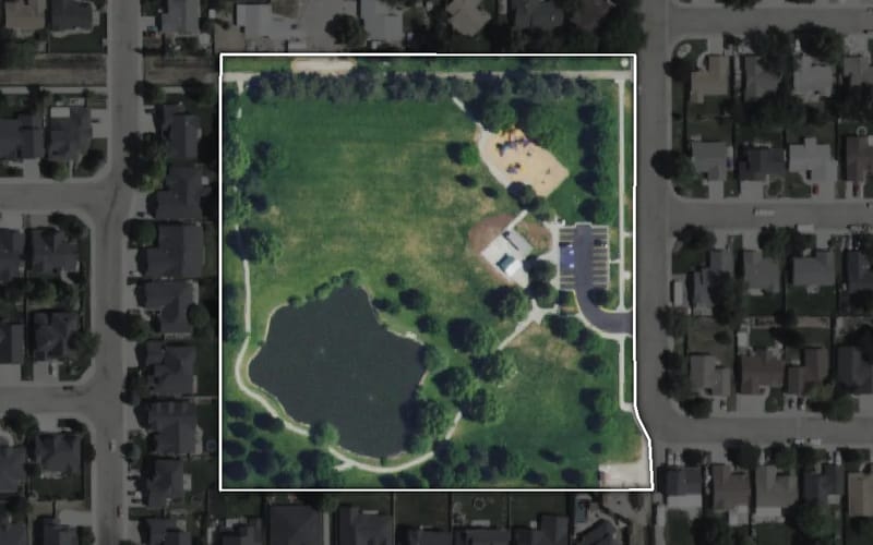 Aerial view of Redwood Park