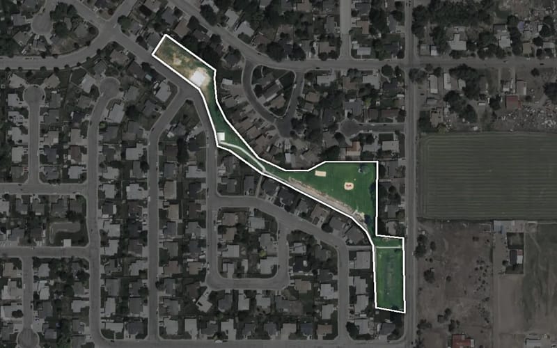Aerial view of Ridgecrest Park
