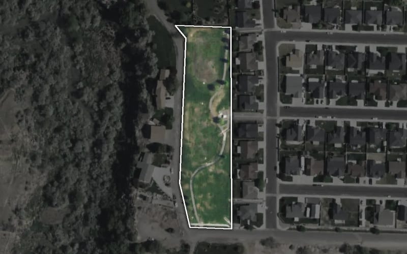 Aerial view of Rock Creek Trail Estates Park
