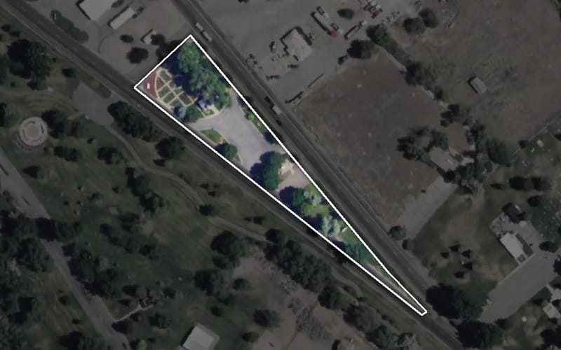 Aerial view of Rose Garden Park