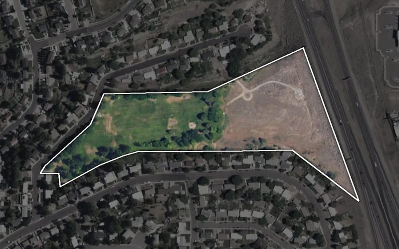 Aerial view of Scardino Park
