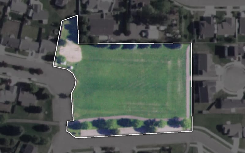 Aerial view of Singing Hills Park