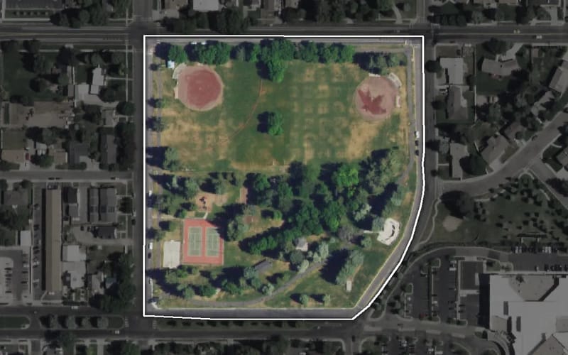 Aerial view of Smith Park